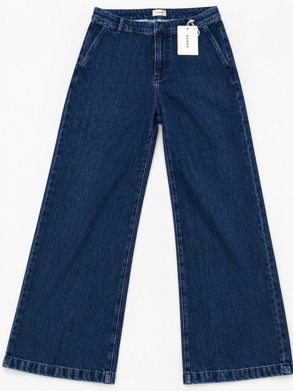 Frame Denim Deep Indigo Wide-Leg Jeans
